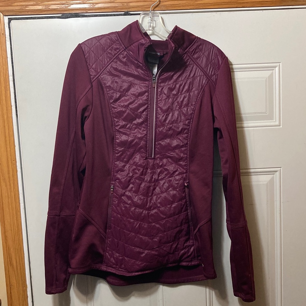 Women's Quilted Burgundy Jacket M